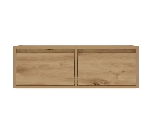 Tv Galdiņš Ar Led Lampiņām Koka Krāsā 75X35,5X25 Cm Vidaxl