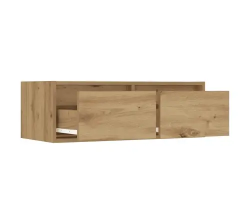 Tv Galdiņš Ar Led Lampiņām Koka Krāsā 75X35,5X25 Cm Vidaxl