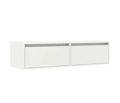 Tv Galdiņš Ar Led Lampiņām Balts 100X35,5X25 Cm Vidaxl