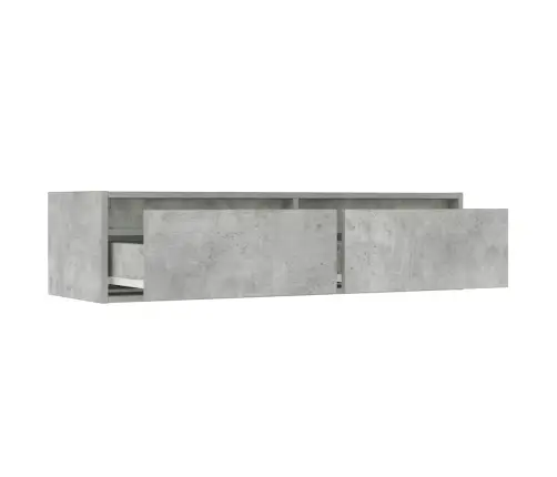 Tv Galdiņš Ar Led Lampiņām Betona Pelēks 100X35,5X25 Cm Vidaxl