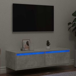 Telerialus Led-Tuledega, Betoonhall, 100X35,5X25 Cm