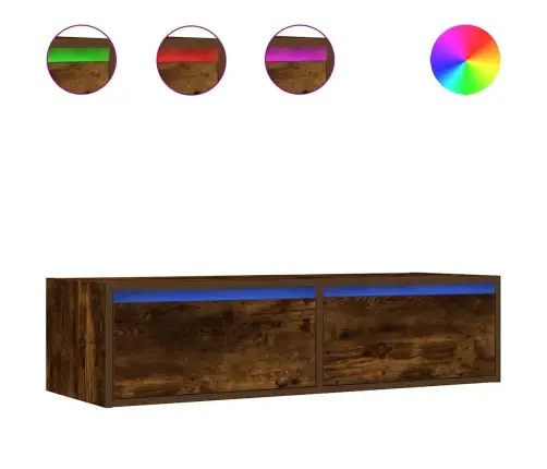 Tv Galdiņš Ar Led Lampiņām Ozolkoka Krāsa 100X35,5X25 Cm Vidaxl