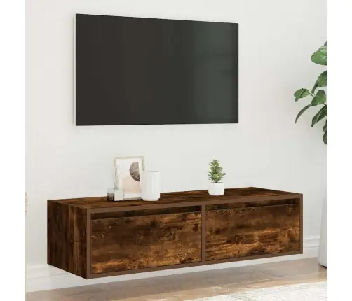 Tv Galdiņš Ar Led Lampiņām Ozolkoka Krāsa 100X35,5X25 Cm Vidaxl
