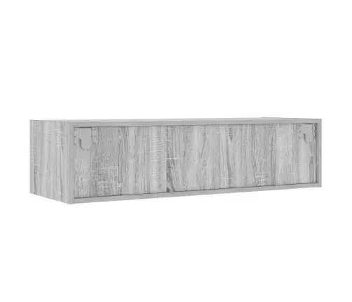 Tv Galdiņš Ar Led Lampiņām Pelēka Koka 100X35,5X25 Cm Vidaxl