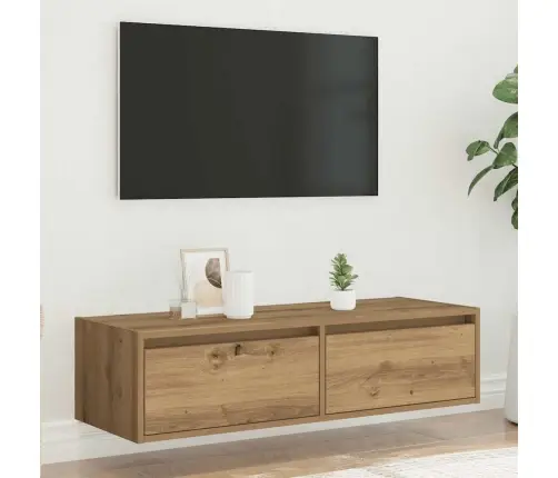 Tv Galdiņš Ar Led Lampiņām Koka Krāsa 100X35,5X25 Cm Vidaxl