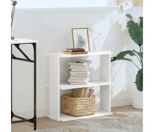 Raamaturiiul 3-Korruseline Valge 60X30X60 Cm Ehituspuit