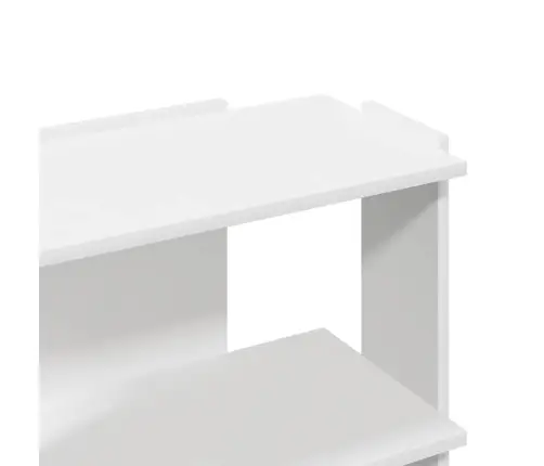 Raamaturiiul 3-Korruseline Valge 60X30X60 Cm Ehituspuit