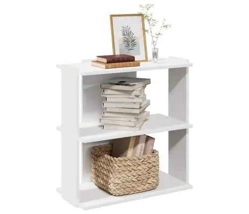 Raamaturiiul 3-Korruseline Valge 60X30X60 Cm Ehituspuit