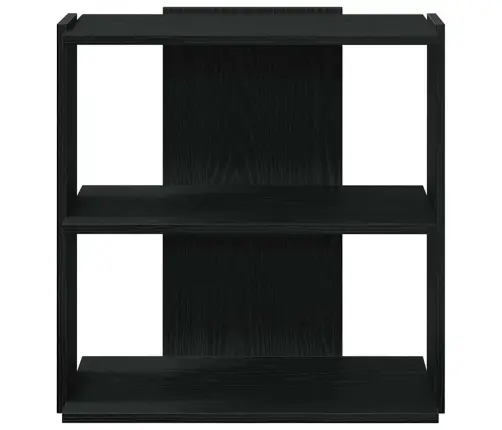 Grāmatu Skapis 3 Līmeņu, Melns, 60X30X60 Cm, Inženierijas Koks Vidaxl