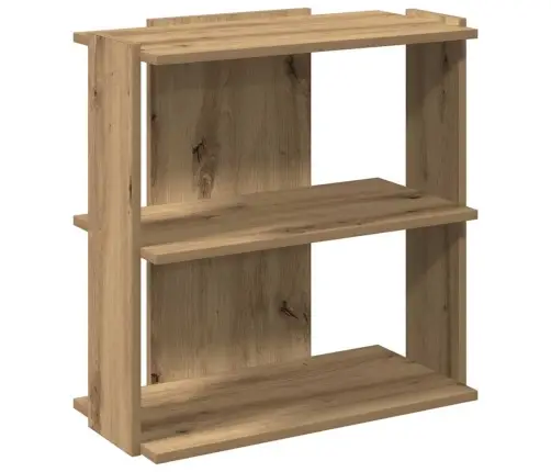 Grāmatu Skapis 3Līmeņu Amatniecības Ozols, 60X30X60 Cm Vidaxl