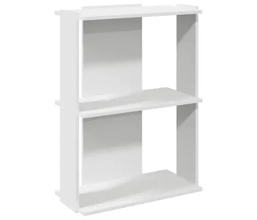 Raamaturiiul 3-Korruseline, Valge, 60X30X80 Cm Tehispuit