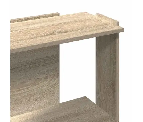 Raamaturiiul 3 Korrust, Sonoma Tamm, 60X30X86 cm Tehispuit