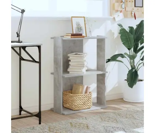 Knygų Spinta, 3 Aukštų, Betono, 60X30X80cm Apdirbta Mediena