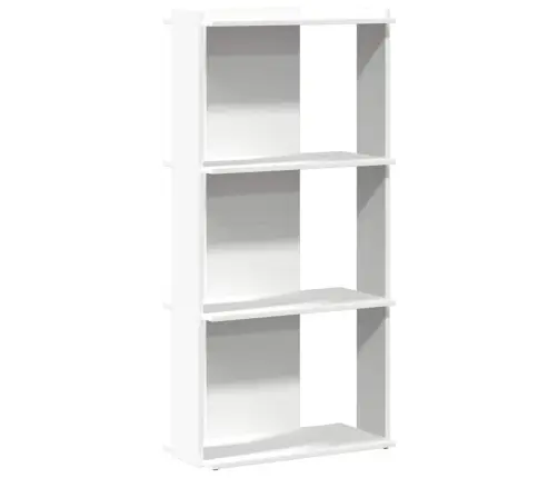 Grāmatu Skapis 3 Līmeņu, Balts, 60X30X120 Cm, Inženierijas Koks Vidaxl