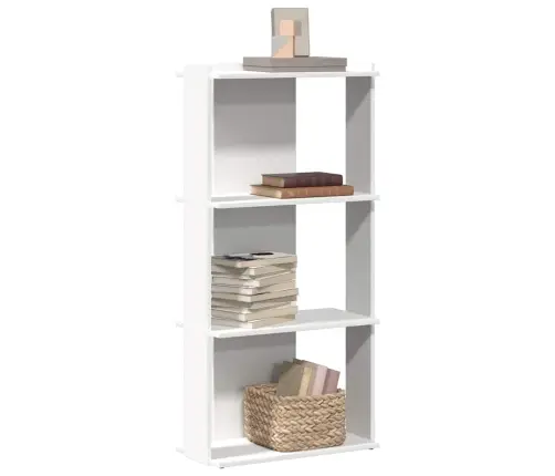 Grāmatu Skapis 3 Līmeņu, Balts, 60X30X120 Cm, Inženierijas Koks Vidaxl