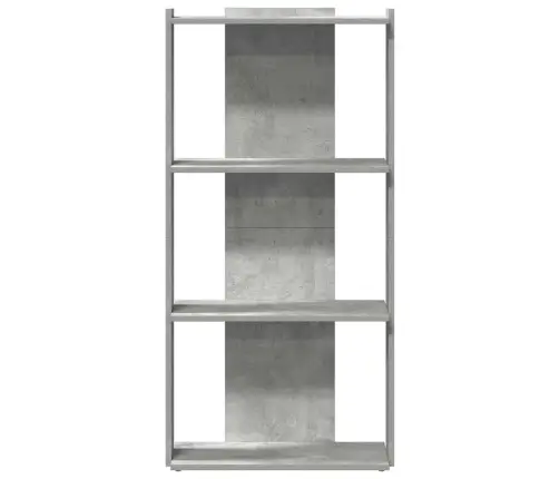 Grāmatu Skapis 3 Līmeņu Betona Pelēks 60X30X120 Cm Vidaxl