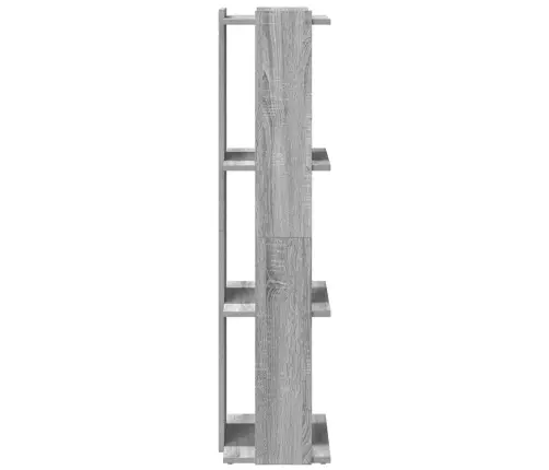 Grāmatu Plaukts, 3 Līmeņi, Pelēks, 60X30X120 Cm, Koks Vidaxl