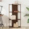 Raamaturiiul 3 Korrust, Pruun Tamm, 60X30X120 cm Tehispuit