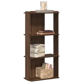 Raamaturiiul 3 Korrust, Pruun Tamm, 60X30X120 cm Tehispuit