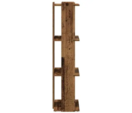 Grāmatu Skapis 3Līmeņu Vecs Koks 60X30X120Cm Inženierijas Koks Vidaxl