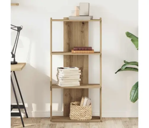 Knygų Spinta, 3 Aukštų, Artisano Ąžuolo, 60X30X120cm Mediena