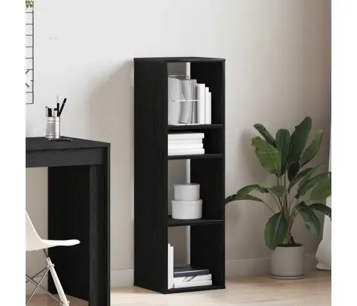 Grāmatu Plaukts, Melns, 34X31X112 Cm, Inženierijas Koks Vidaxl