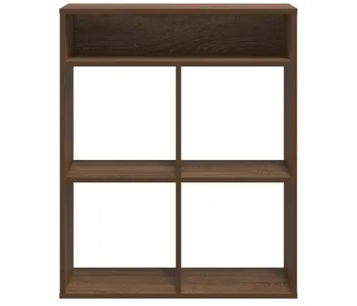 Grāmatu Plaukts, Brūna Ozola, 66X31X80 Cm, Inženierijas Koks Vidaxl