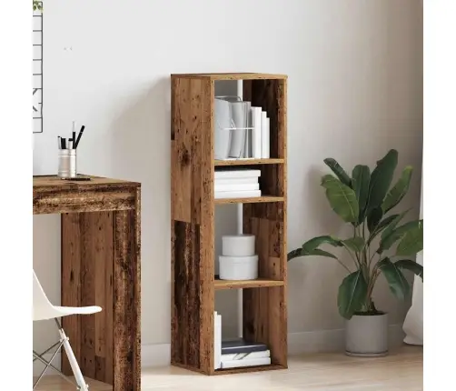 Grāmatu Plaukts, Veca Koka, 34X31X112 Cm, Inženierijas Koks Vidaxl