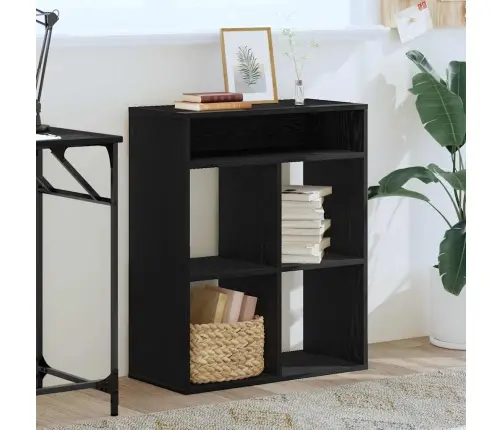 Spintelė Knygoms, Juodos Spalvos, 66X31X80 cm Mdp