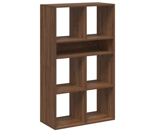 Raamaturiiul, Pruun Tamm, 66X31X112 cm Tehispuit