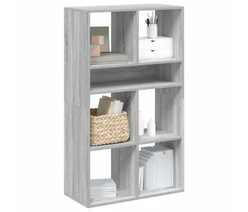 Grāmatu Plaukts, Pelēka Ozola, 66X31X112 Cm, Inženierijas Koks Vidaxl