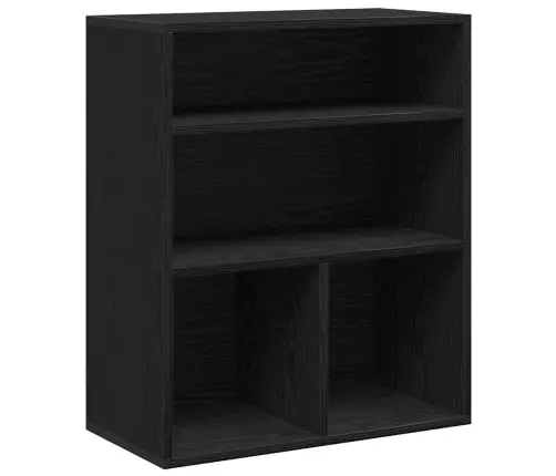 Raamaturiiul, Must, 60X30X71,5 cm Puitlaastplaat