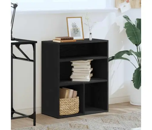 Raamaturiiul, Must, 60X30X71,5 cm Puitlaastplaat