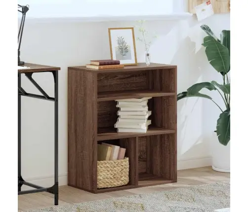 Raamaturiiul, Pruun Tamm, 60X30X71,5 cm Tehispuit