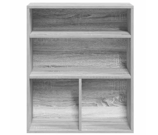 Grāmatu Plaukts, Pelēka Koka, 60X30X71,5 Cm, Inženierijas Koks Vidaxl