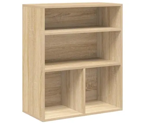 Grāmatu Plaukts, Ozola Krāsa, 60X30X71,5 Cm, Inženierijas Koks Vidaxl