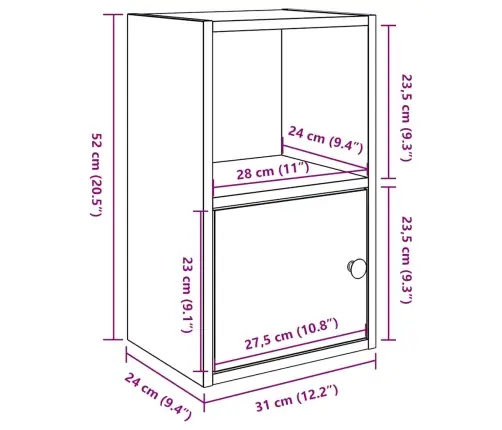 Raamaturiiul Valge 31X24X52 Cm Engineered Wood