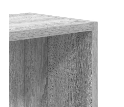 Grāmatu Plaukts, Pelēka Koka, 31X24X52 Cm, Inženierijas Koks Vidaxl
