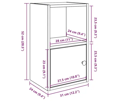 Grāmatu Plaukts, Brūna Koka, 31X24X52 Cm, Inženierijas Koks Vidaxl