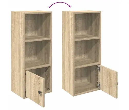 Grāmatu Plaukts, Ozola Krāsa, 31X24X77 Cm, Inženierijas Koks Vidaxl