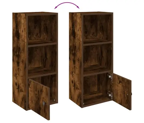 Raamatualus, Suitsutatud Tamm, 31X24X77 cm Tehispuit