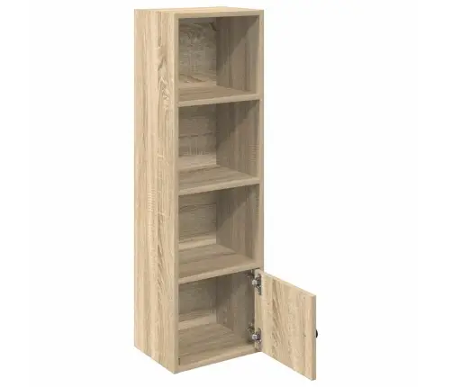 Knygų Spinta, Sonoma Ąžuolo, 31X24X102cm Apdirbta Mediena