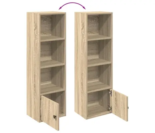 Knygų Spinta, Sonoma Ąžuolo, 31X24X102cm Apdirbta Mediena