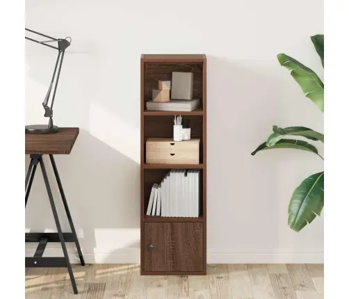 Raamatualus, Pruun Tamm, 31X24X102 cm Tehispuit