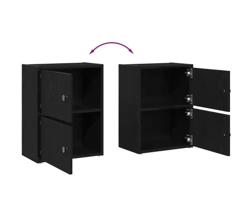 Knygų Spinta, Juodos Ąžuolo, 40X24X52cm Apdirbta Mediena