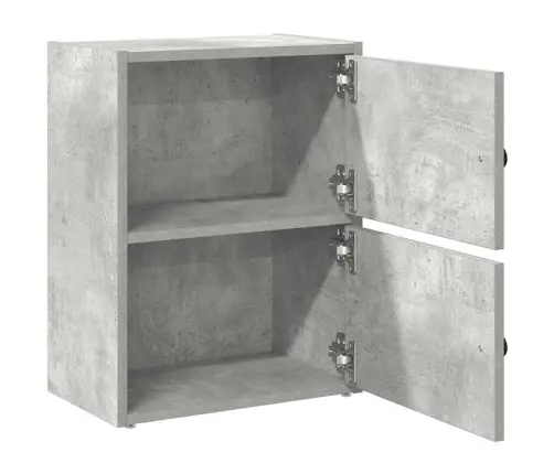 Grāmatu Plaukts, Betona Pelēks, 40X24X52 Cm, Inženierijas Koks Vidaxl