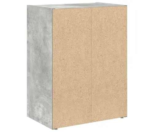 Grāmatu Plaukts, Betona Pelēks, 40X24X52 Cm, Inženierijas Koks Vidaxl