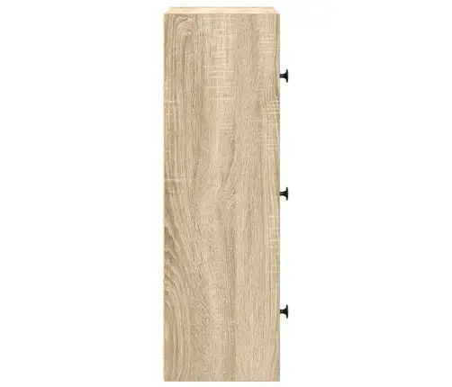 Grāmatu Plaukts, Ozola Krāsa, 40X24X77 Cm, Inženierijas Koks Vidaxl