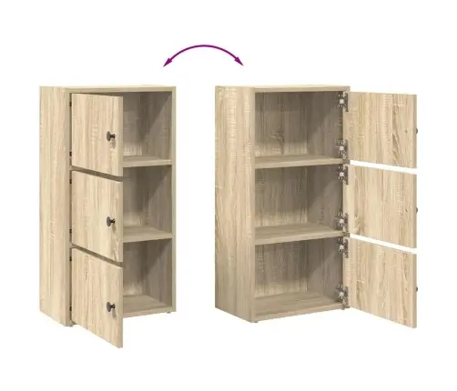 Grāmatu Plaukts, Ozola Krāsa, 40X24X77 Cm, Inženierijas Koks Vidaxl