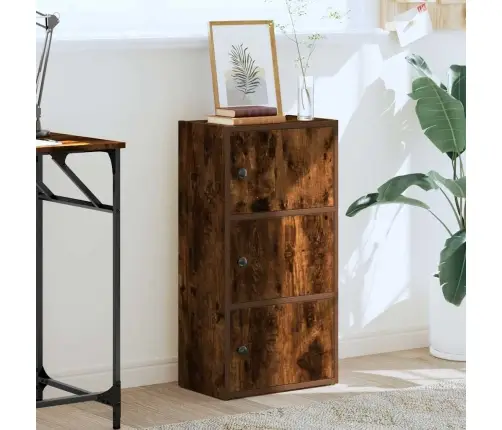 Raamatualus, Suitsutatud Tamm, 40X24X77 cm Tehispuit